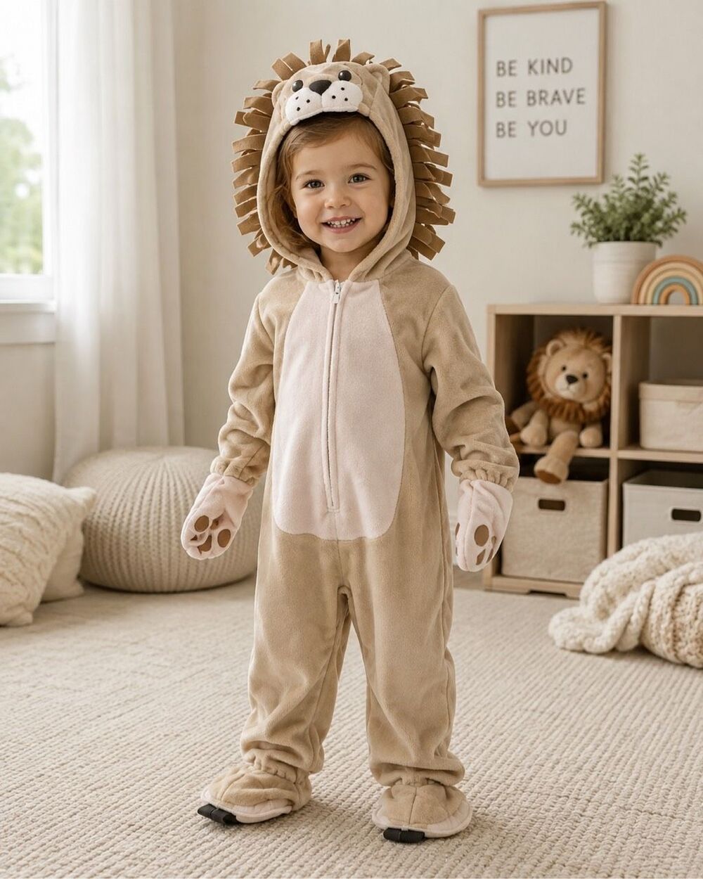 Miniwear Lion Halloween Costume One Piece jumpsuit W/ Hood Infant 24 Months